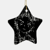 anime manga dagelijks zwart project keramisch ornament (Rechts)