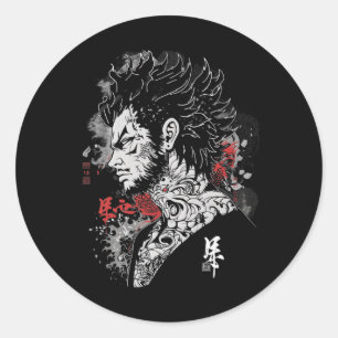 Anime Manga Motief Illustratie Anime Ronde Sticker