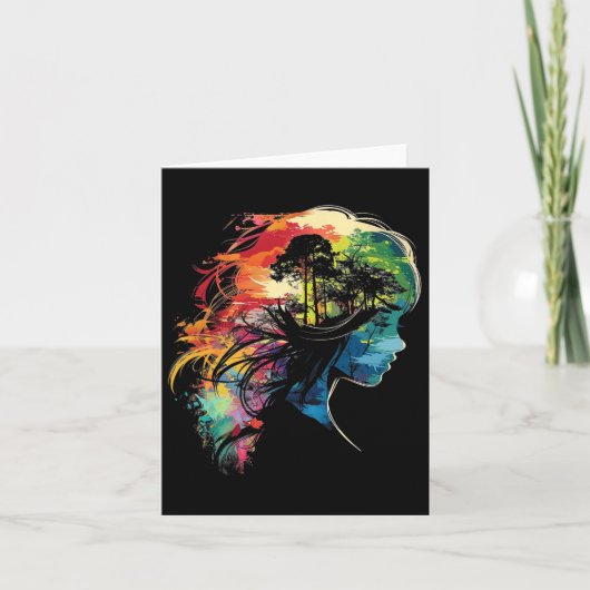 Anime Manga Motief Kleurrijke Illustratie Anime Kaart (Voorkant)