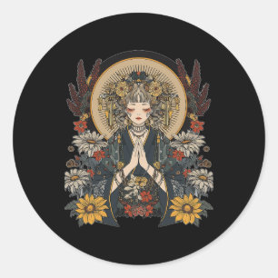 Anime Manga Motief Mandala Kunstwerk Anime Ronde Sticker