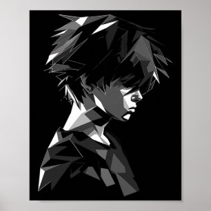 Anime Manga Motief Polygon Kunstwerk Anime Poster