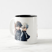 Anime manga pop kunst liefhebbers pop liefhebbers  tweekleurige koffiemok (Voorkant links)