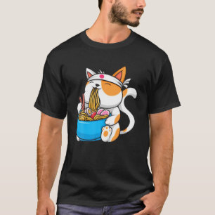 Anime Manga Ramen Cat Anime T-shirt Japans