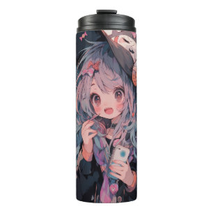 Anime Manga Schattigee Herfst Heksen Geïnspireerd Thermosbeker