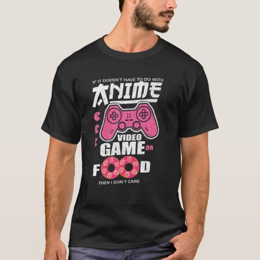 Anime Manga Video Game Controller of Food Dan D T-shirt (Voorkant)
