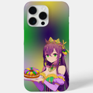 Anime Mardi Gras King cake iPhone 15 Pro Max Hoesje