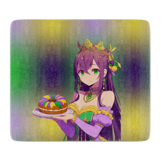 Anime Mardi Gras King cake Snijplank (Voorkant)