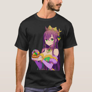 Anime Mardi Gras King cake T-shirt