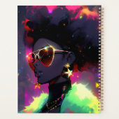 Anime Meisje Afrikaanse Amerikaanse Kunst Planner (Achterkant)