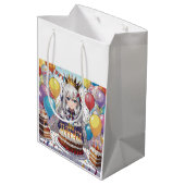 Anime meisje B verjaardag Medium Cadeauzakje (Achterkant Gekanteld)