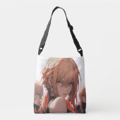 Anime meisje baas crossbody tas (Achterkant)