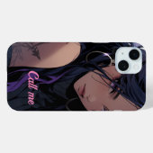 Anime meisje, bel me Case-Mate iPhone case (Achterkant (horizontaal))