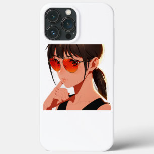 Anime meisje Bold en Speels Ontwerp iPhone 13 Pro Max Hoesje