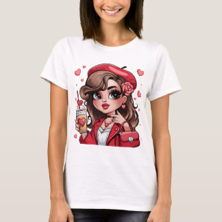Anime meisje cool T-shirt voor vrouwen