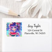  anime meisje eten watermeloen etiket (Insitu)