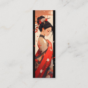 Anime Meisje Geisha Mini Visitekaartje