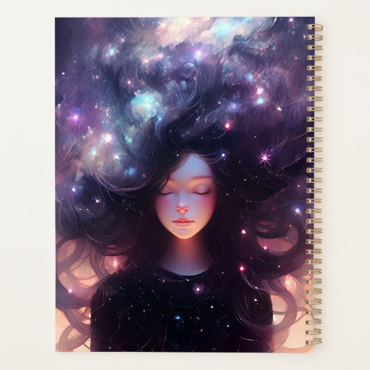 Anime meisje gemaakt van sterren planner (Achterkant)