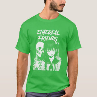 Anime meisje horror skelet etherische vriend  t-shirt