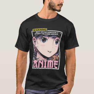 Anime meisje kan spontaan beginnen praten over een t-shirt
