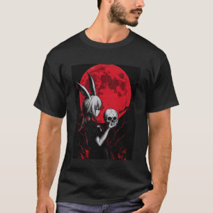 Anime Meisje Konijn Schedel Goth Vrouwen Schedel G T-shirt