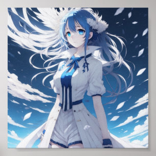 Anime meisje kunstwerk poster
