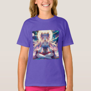 Anime Meisje Mediteren Spiritueel T-shirt