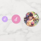  Anime Meisje met Cupcake Verjaardag Confetti (Voorkanten)