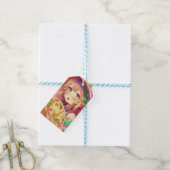  anime meisje met een pizza cadeaulabel (Met Touw)