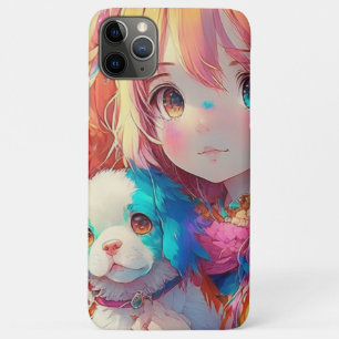 Anime Meisje met Puppy iPhone 11 Pro Max Hoesje