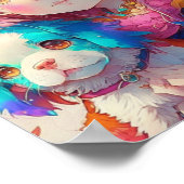 Anime Meisje met Puppy Poster (Hoek)