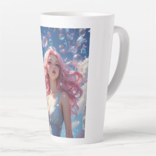 Anime Meisje Mok Met Roze Haar - Dromerige Bellen