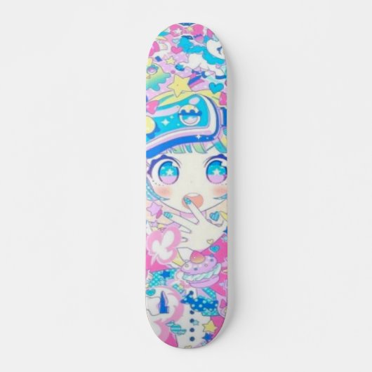 Anime Meisje Remix Schaats Deck Skateboard (Voorkant)