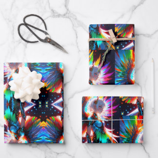 Anime meisje Ronin ontwerp Griffin Inpakpapier Vel