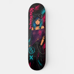 Anime Meisje Skateboard