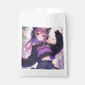  anime meisje verjaardag bedankzakje (Voorkant)