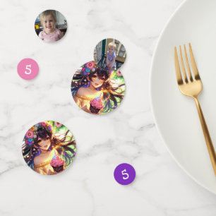Anime Meisje Verjaardagscupcake Confetti