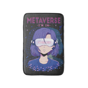 Anime meisje virtual reality bril Badmat