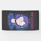 Anime meisje virtual reality bril Banner (Horizontaal)