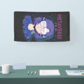 Anime meisje virtual reality bril Banner (Beurs)