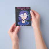Anime meisje virtual reality bril Flyer (Hand)