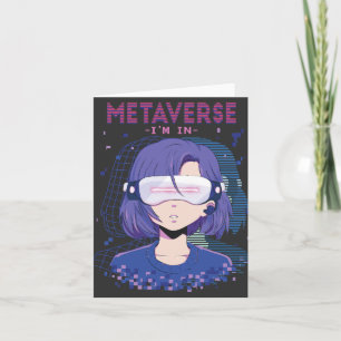 Anime meisje virtual reality bril kaart