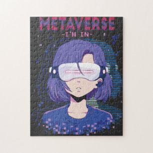 Anime meisje virtual reality bril legpuzzel