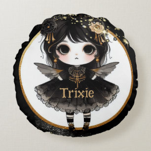 Anime Meisjes Goth Cute Aangepast Decor Cadeau Kaw Rond Kussen