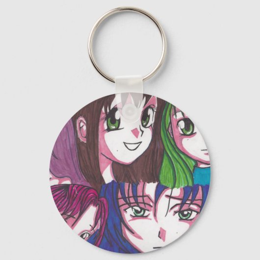 anime meisjes sleutelhanger (Voorkant)