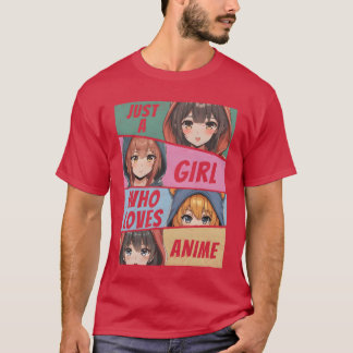 Anime Merch Gewoon Een Meisje Dat Van Anime Houdt  T-shirt