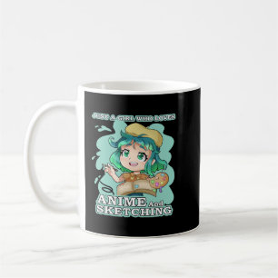 Anime Merch is gewoon een meisje dat van Anime en Koffiemok