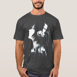 Anime muziek hoofdtelefoons vrouwen jongen t-shirt