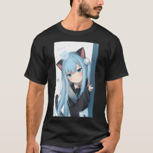 Anime Neko Cat Girl Pastel Kawaii Japans Waifu O T-shirt
