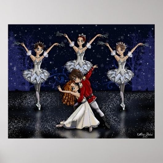 Anime Nutcracker Snowflakes Poster (Voorkant)