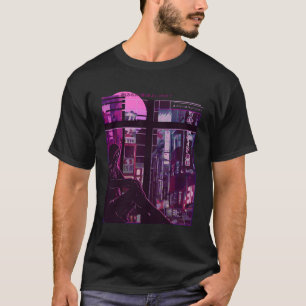 Anime Otaku Vaporwave Esthetisch Sad Anime T-shirt